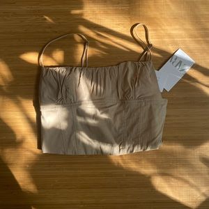 NWT Zara cropped bustier tank